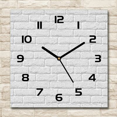 Square wall clock Brick wall