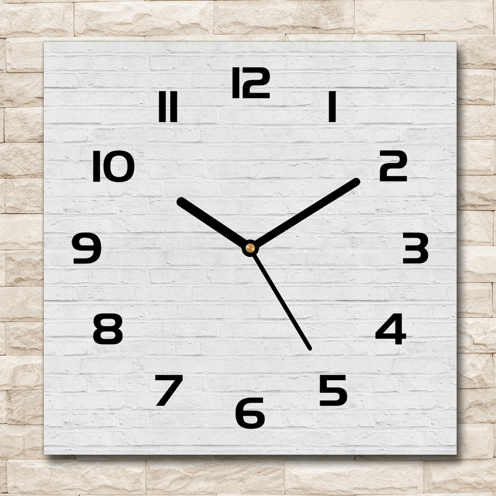 Square wall clock Brick wall