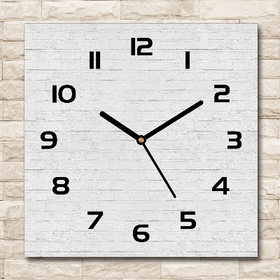 Square wall clock Brick wall