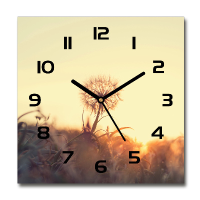 Square kitchen clock Dandelion