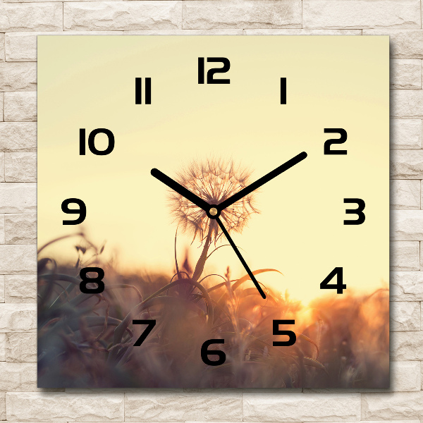 Square kitchen clock Dandelion