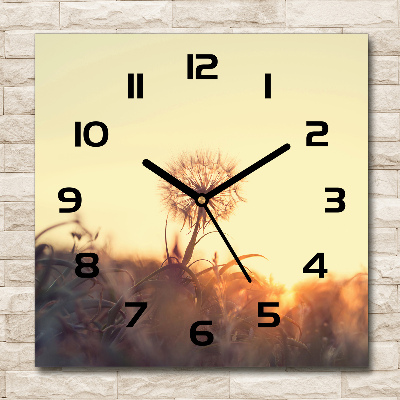 Square kitchen clock Dandelion