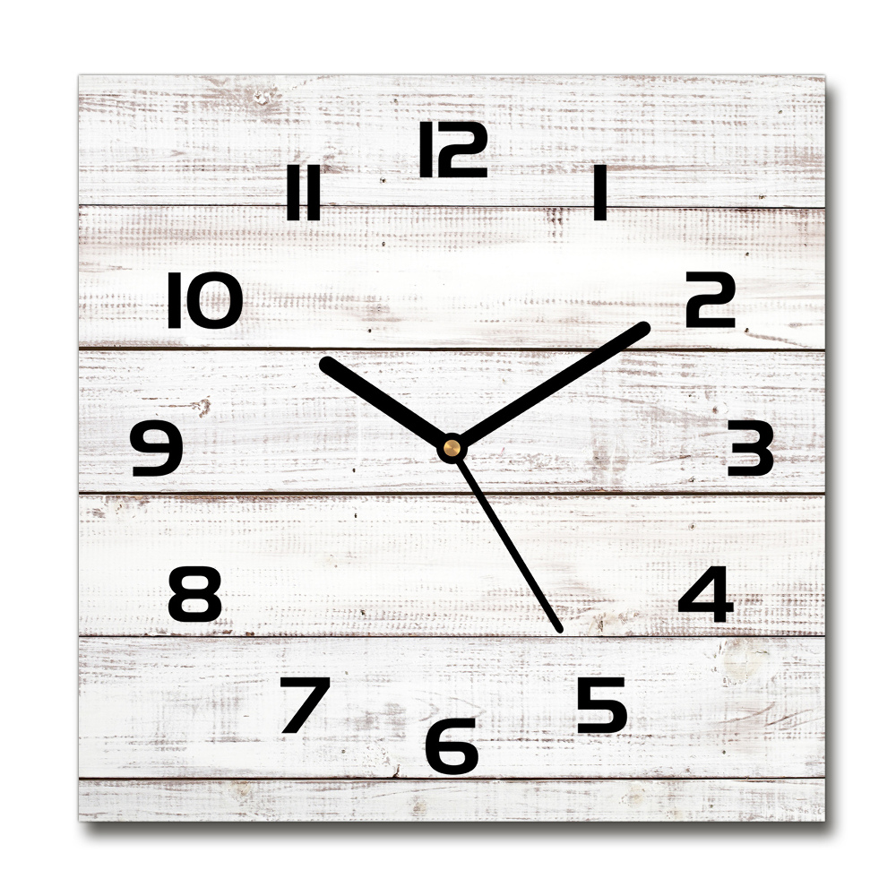 Square wall clock Wooden wall