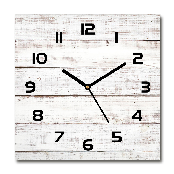 Square wall clock Wooden wall