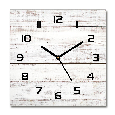 Square wall clock Wooden wall