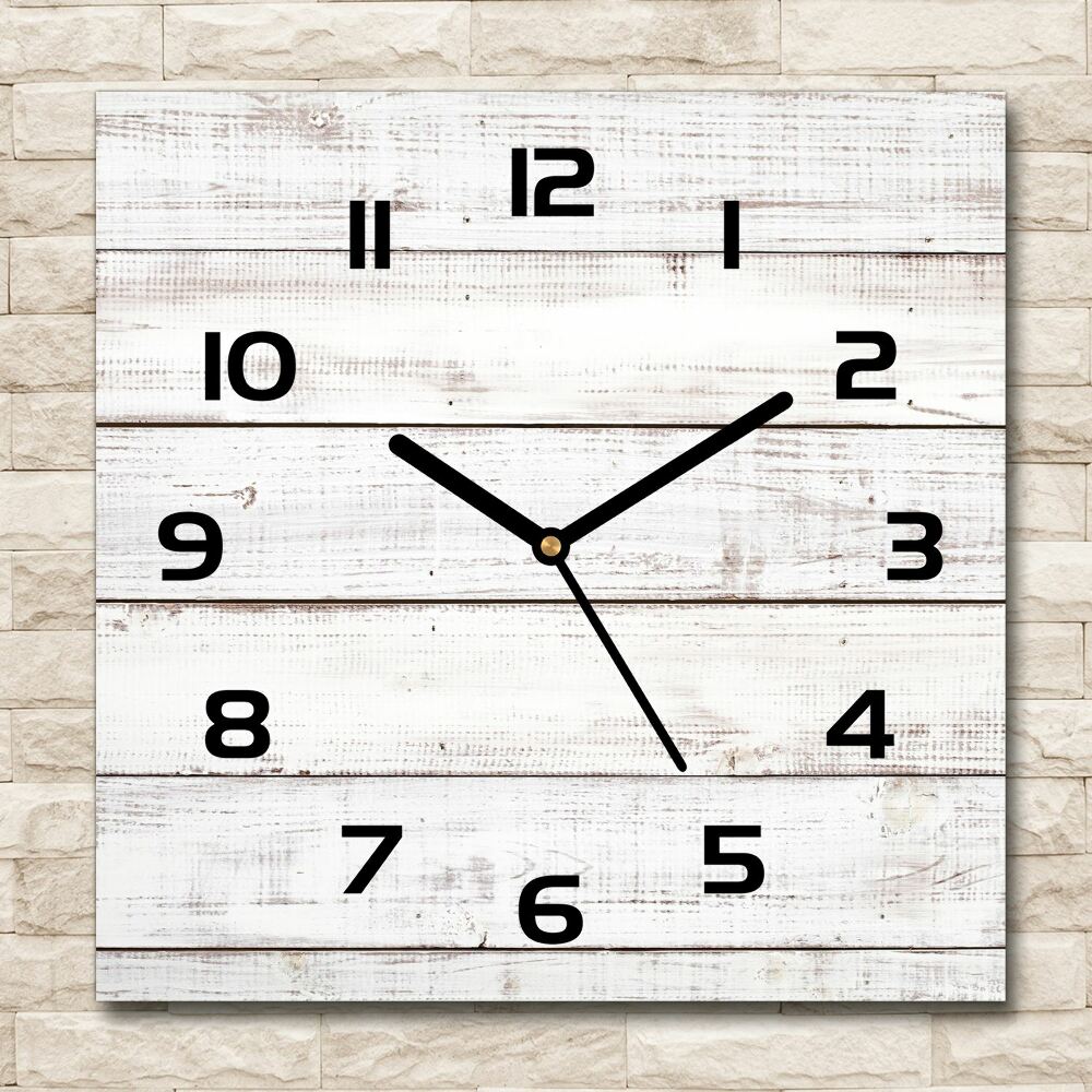 Square wall clock Wooden wall