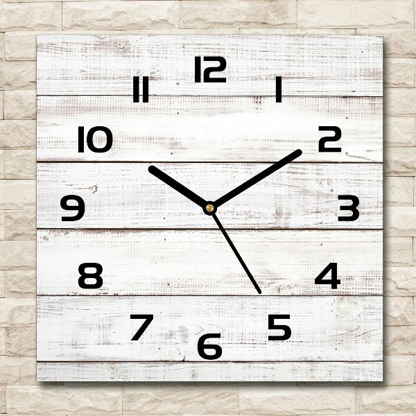 Square wall clock Wooden wall