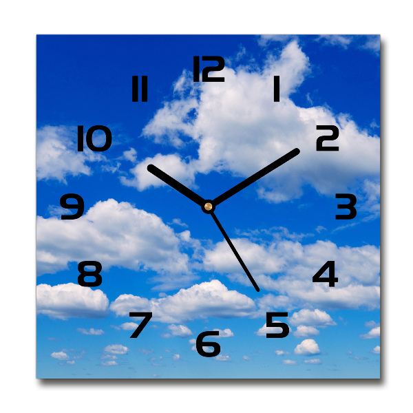 Square wall clock Clouds in the sky