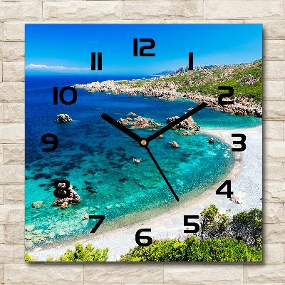 Square wall clock Sea bay