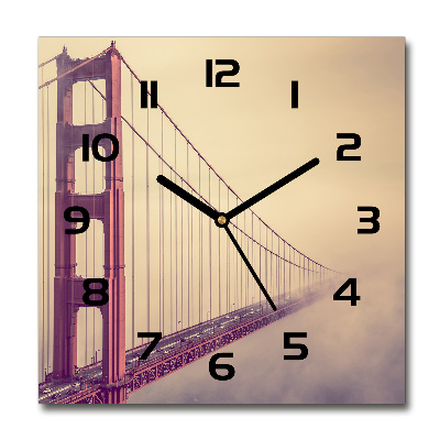 Square kitchen clock San Francisco bridge