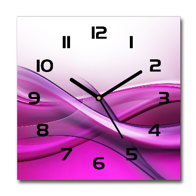 Square wall clock Background waves