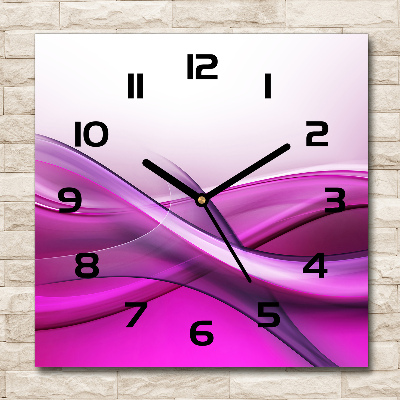 Square wall clock Background waves