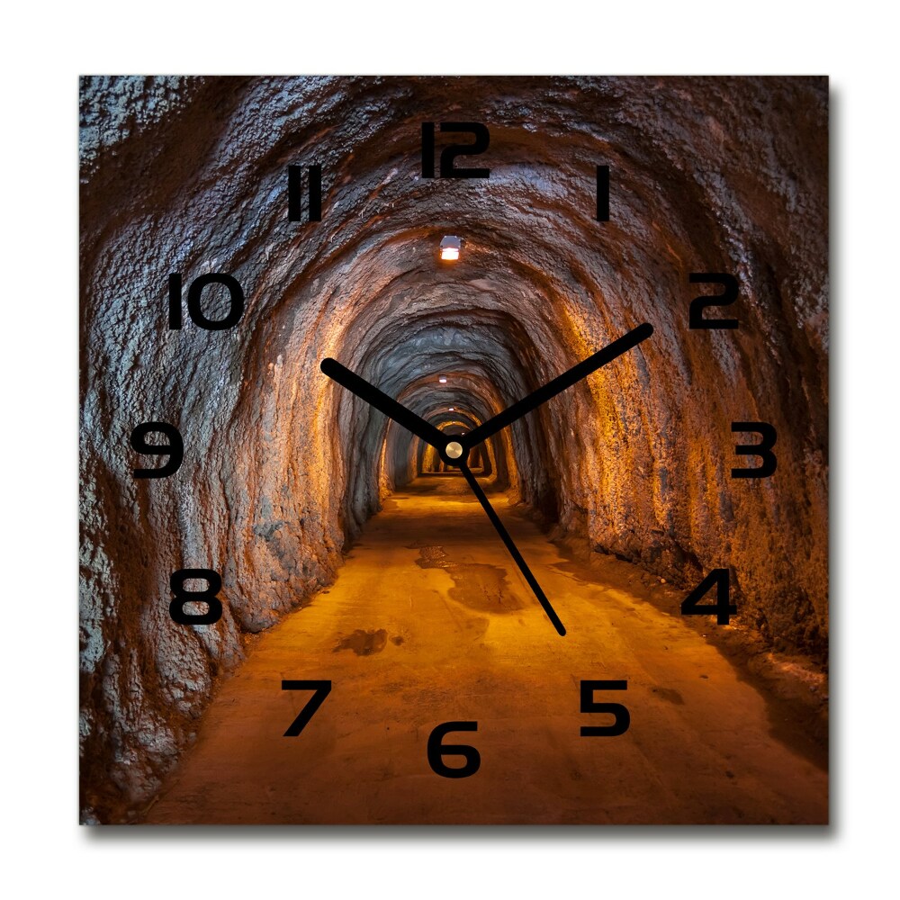 Square kitchen clock Underground tunnel