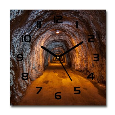 Square kitchen clock Underground tunnel