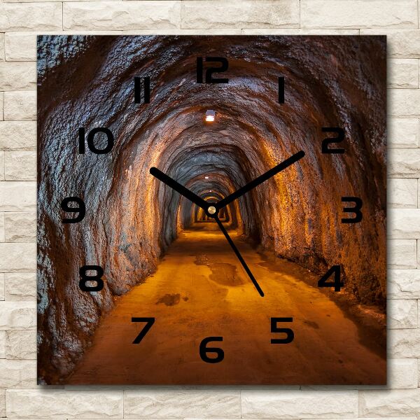 Square kitchen clock Underground tunnel