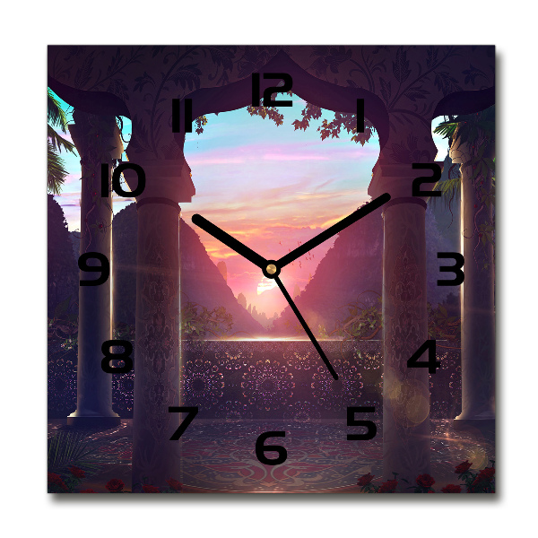 Square wall clock East architecture