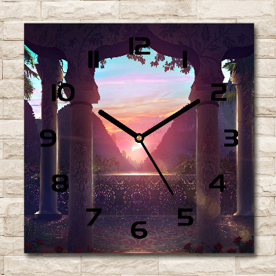 Square wall clock East architecture