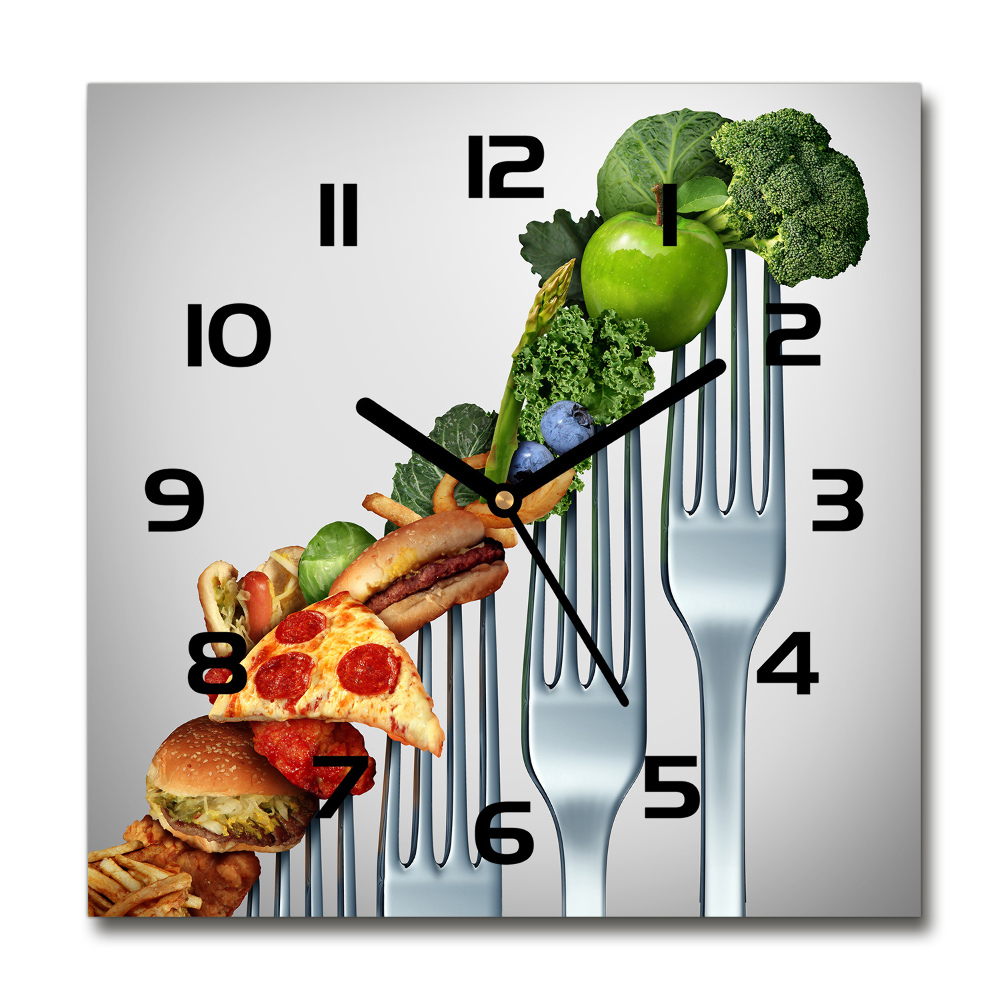 Square kitchen clock Progress in the diet