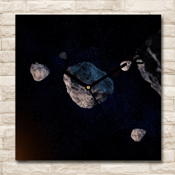 Square wall clock Meteors