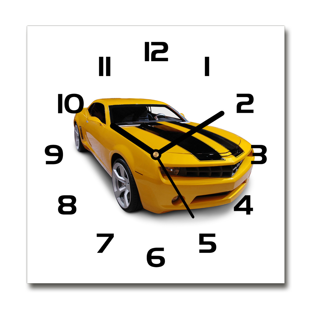 Square wall clock Sports car