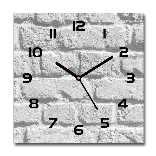 Square kitchen clock Brick wall