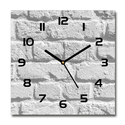 Square kitchen clock Brick wall