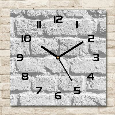 Square kitchen clock Brick wall