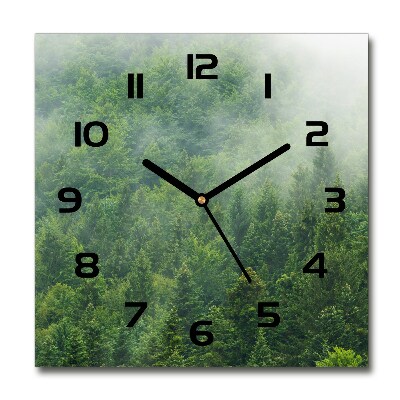 Square wall clock Mysterious forest