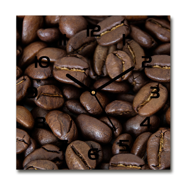 Square wall clock Coffee beans