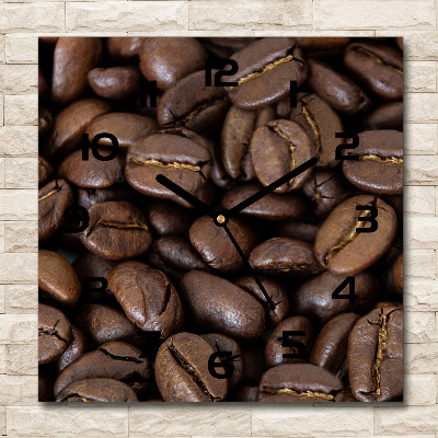 Square wall clock Coffee beans