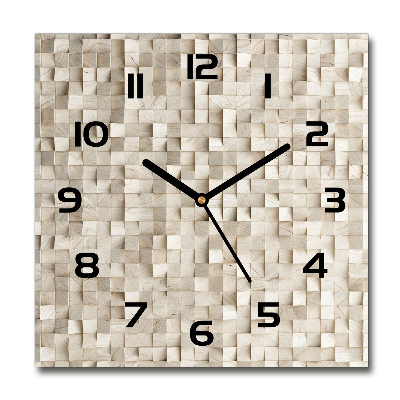 Square kitchen clock Wooden cubes