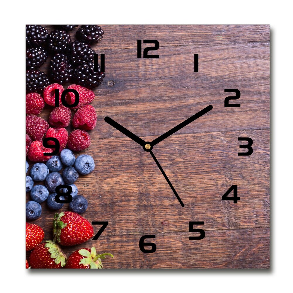 Square kitchen clock Forest fruits