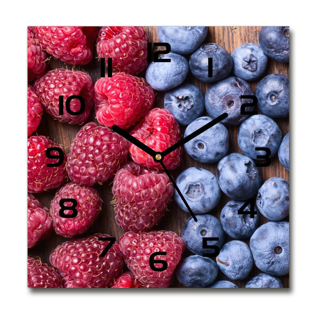 Square kitchen clock Forest fruits