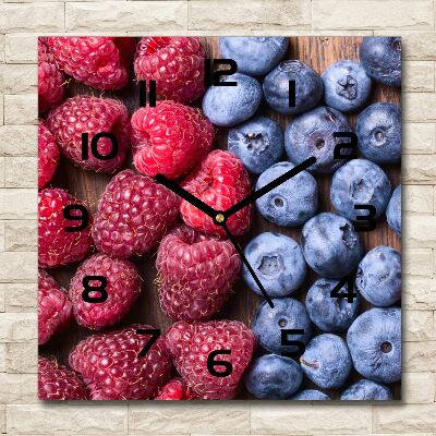 Square kitchen clock Forest fruits