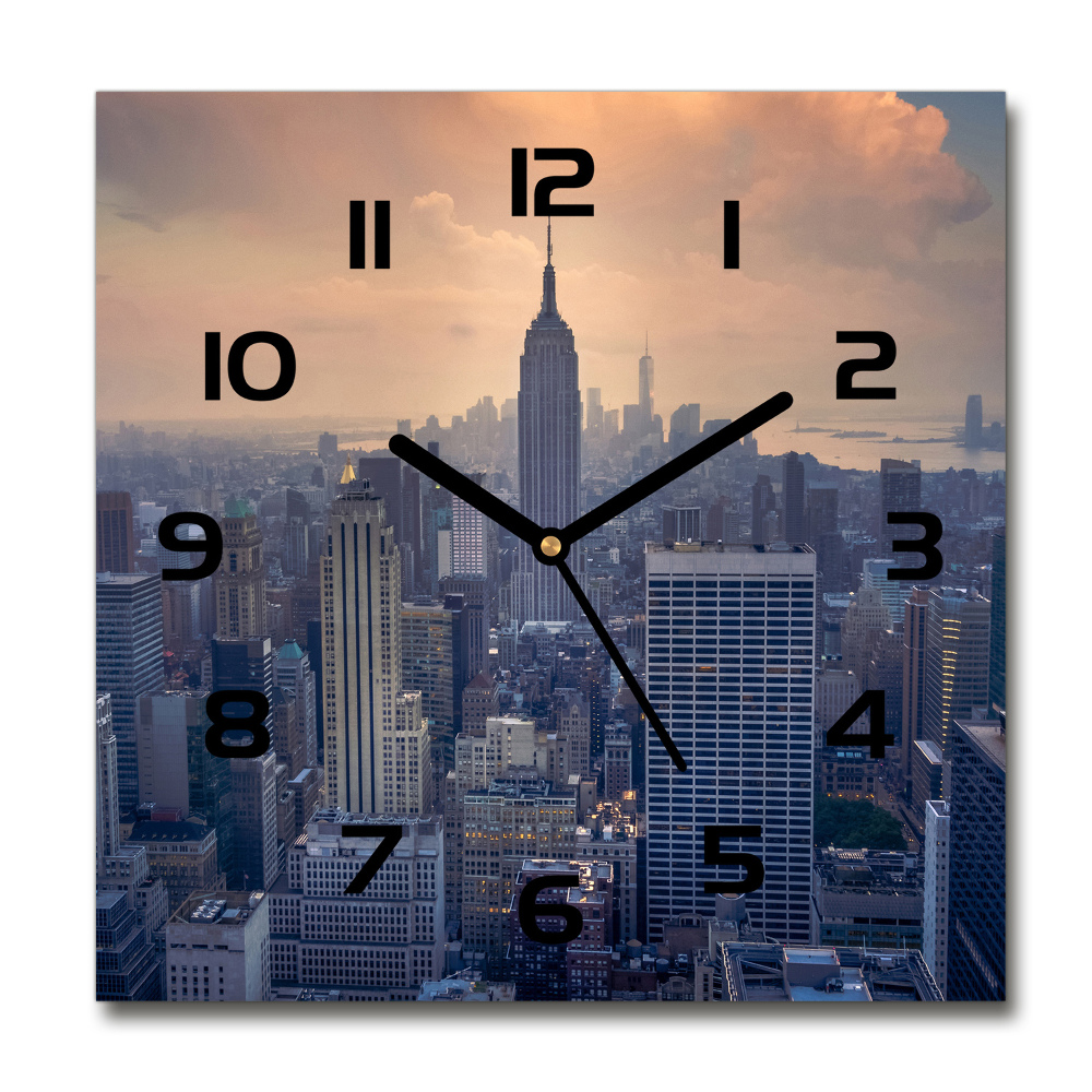 Square wall clock Manhattan New York