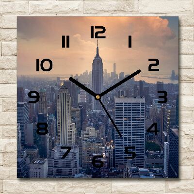 Square wall clock Manhattan New York