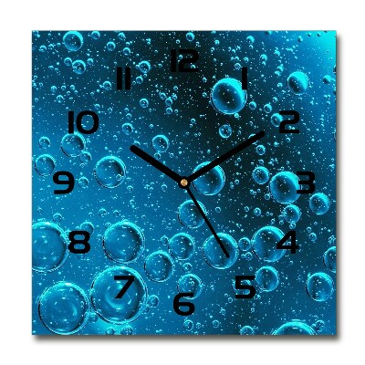 Square kitchen clock Bubbles under water