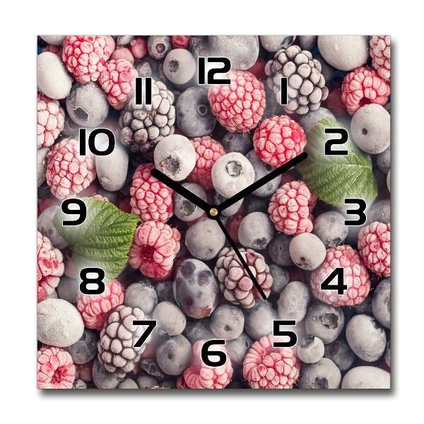 Square kitchen clock Frozen forest fruit