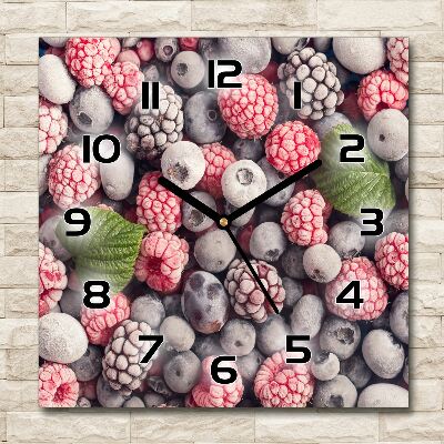 Square kitchen clock Frozen forest fruit