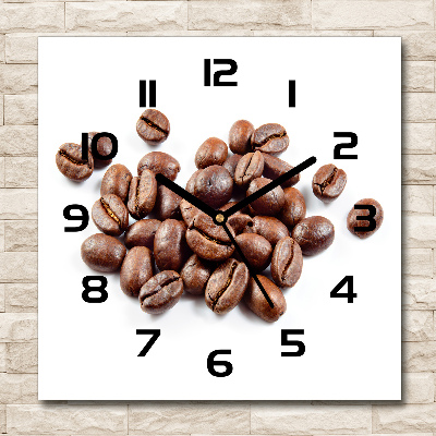 Square kitchen clock Coffee beans