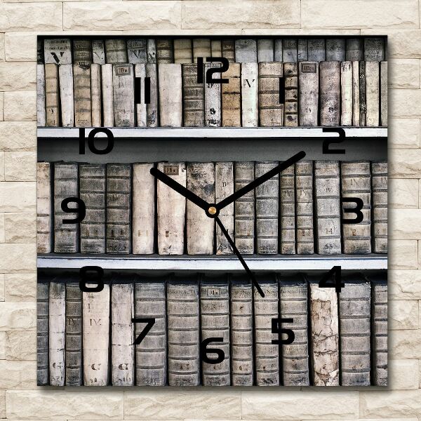 Square wall clock Bookshelf