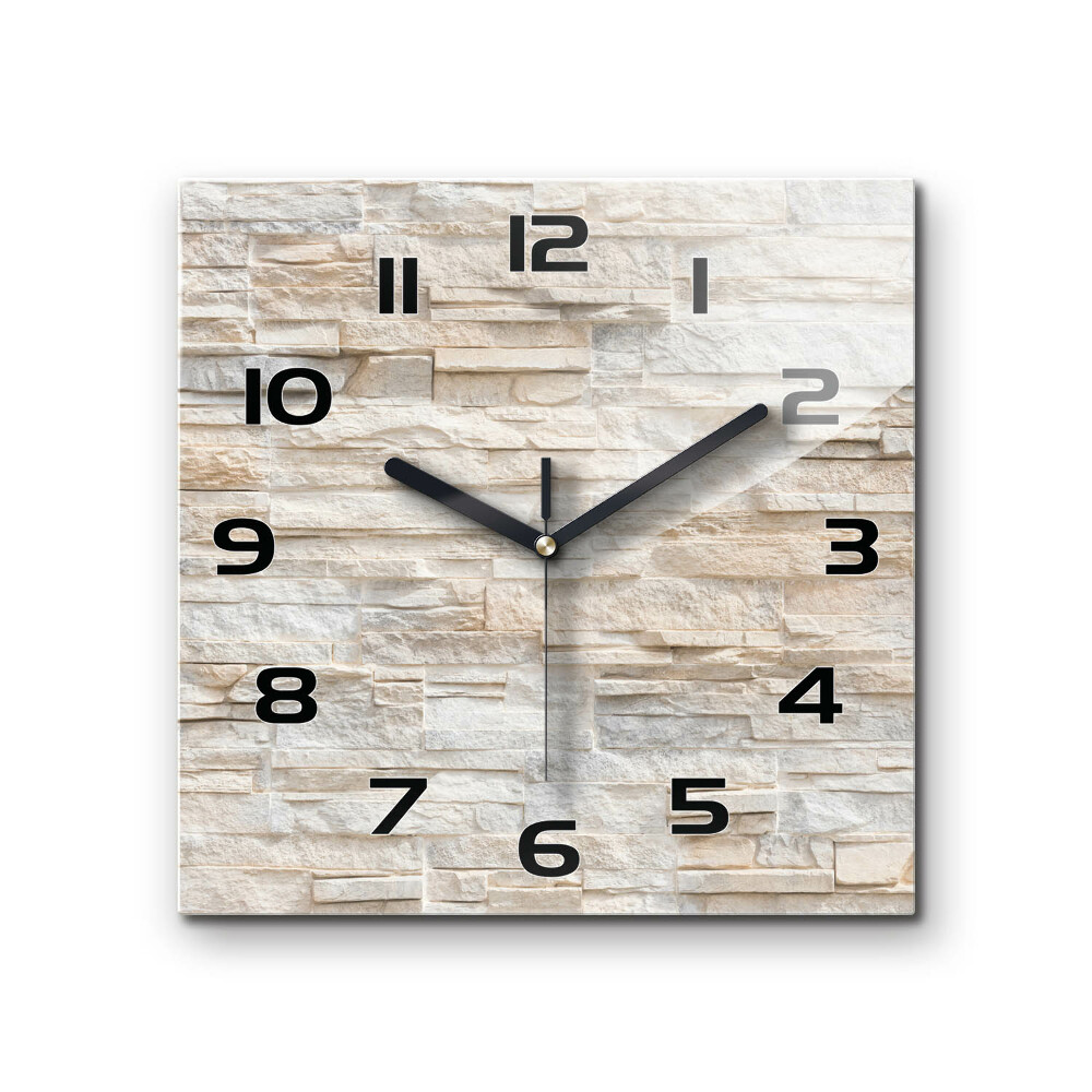 Square kitchen clock Brick wall