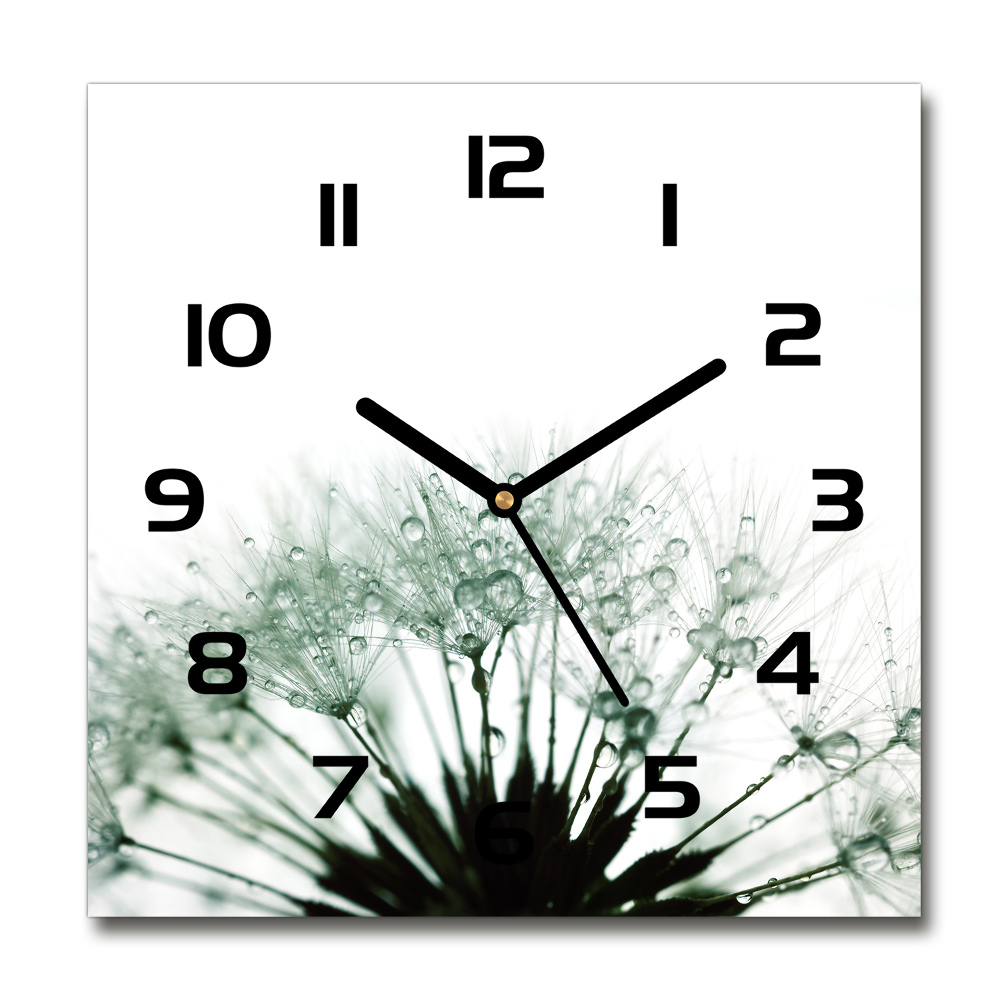 Square kitchen clock Dandelion seeds