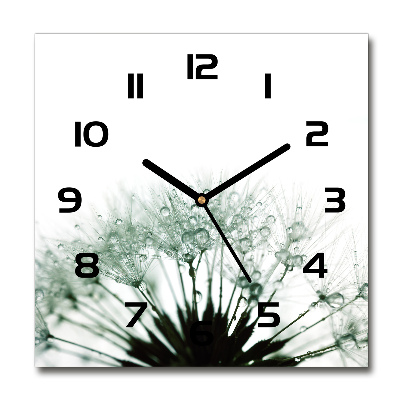 Square kitchen clock Dandelion seeds