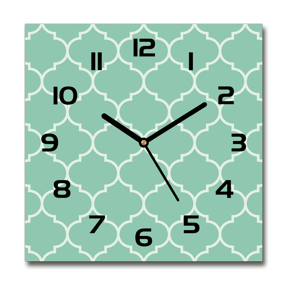 Square wall clock Moroccan background