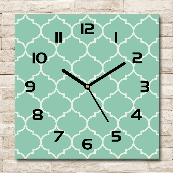 Square wall clock Moroccan background