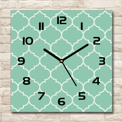 Square wall clock Moroccan background