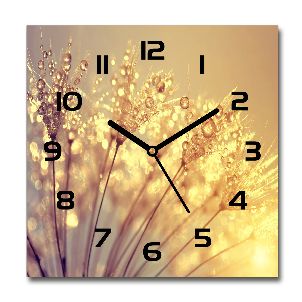 Square kitchen clock Dandelion seeds