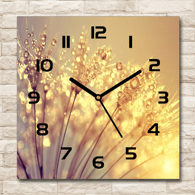 Square kitchen clock Dandelion seeds