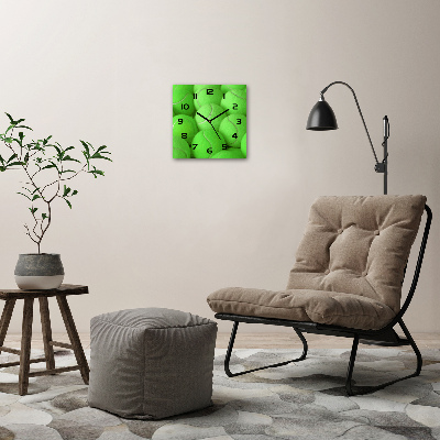 Square wall clock Tennis balls